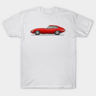 E Type Series 1 Coupe Carmen Red T-Shirt